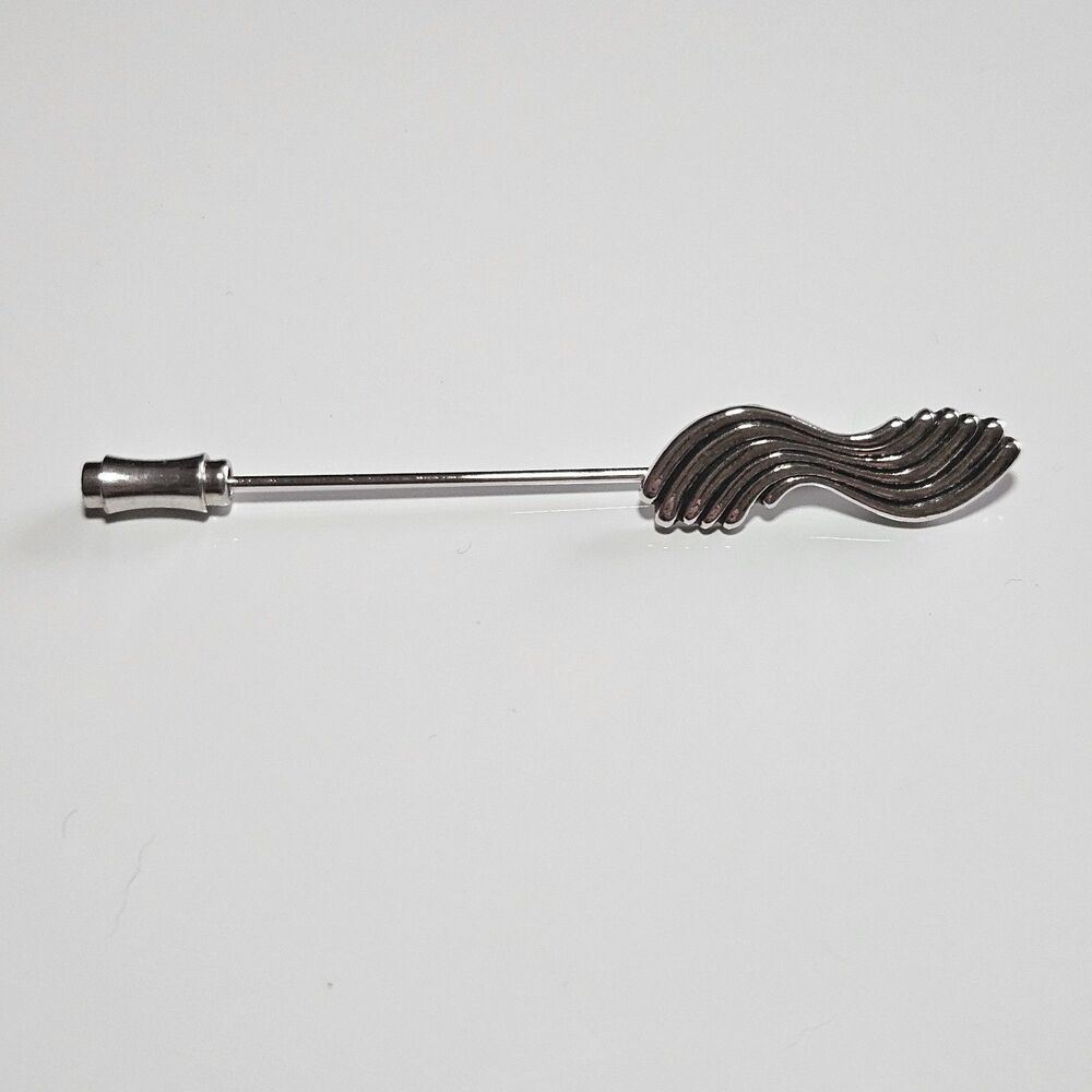 Sarah Coventry Swirl Silver Tone Lapel Stick Pin Vintage Signed - Picture 10 of 10